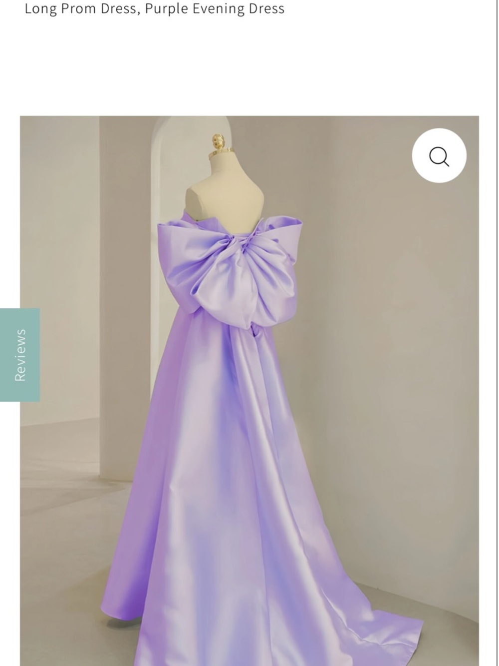 Lilac Satin Bow-Back Formal Gown